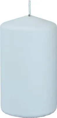 Produktbild von INNA-Glas Stumpenkerze LYCANTHIA, Frosted Pastel, himmelblau, 10cm, Ø6cm, 33h - Votivkerze