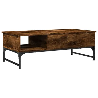 Produktbild von Couchtisch Räuchereiche 100x50x35 cm Holzwerkstoff und Metall