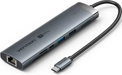 Produktbild von Vention USB-C 9-in-1-Dockingstation 4K 60 Hz 100 W