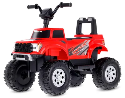 Produktbild von Elektro Kinderfahrzeug Ford Raptor F150 Kinder-Elektroauto Akku 12V Geländewagen Rot Sun Baby