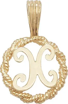 Produktbild von Raffinierter 9 Karat (375) Gold Buchstaben / Initiale Damen - Anhänger; TRS35290LTX