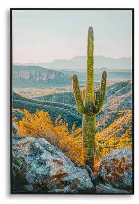 Imagen del producto de Mauro Ferretti. Estampado sobre tela lacada con marco Cactus, 60x4x90 cm