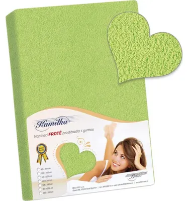 Zdjęcie produktu dla Prześcieradło frotte – oliwkowe – 120 x 200