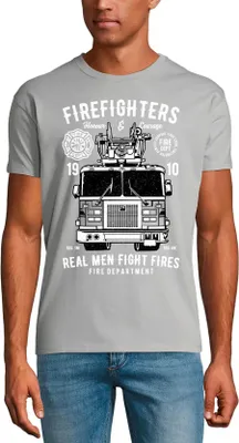 Produktbild von Herren Grafik T-Shirt Echte Männer bei der Feuerwehr 1910 - Ehre und Mut – Real Men Fire Fighters 1910 - Honour And Courage – Geschenk 114 Geburtstag