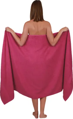 Produktbild von Betz XXL Badetuch 100 x 200 cm PALERMO  Saunatuch 100% Baumwolle  Farbe: cranberry