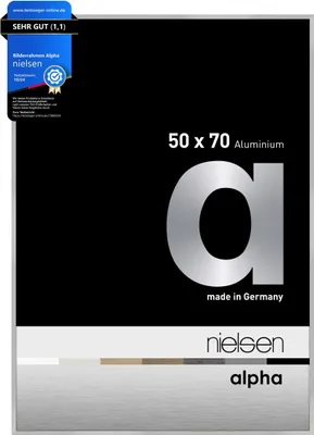 Produktbild von nielsen Aluminium Bilderrahmen Alpha, 50x70 cm, Silber Matt