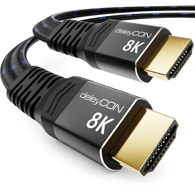 Produktbild von deleyCON 3,0m Flaches 8K HDMI 2.1 Kabel 48Gbps Ultra High Speed