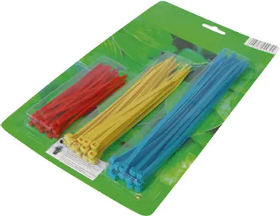Produktbild von Transmedia Kabelbinder Set; 60 Stück im Blister, KB SET 3