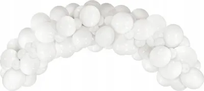 Zdjęcie produktu dla Zjawiskowa girlanda balonowa B&C w eleganckiej bieli – 70 sztuk magicznych balonów doda wyjątkowego uroku Twoim uroczystościom!