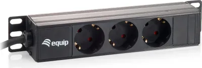 Obrázek produktu pro Equip 333299 Napájecí distribuční jednotka (PDU) 3 zásuvky 1U černá