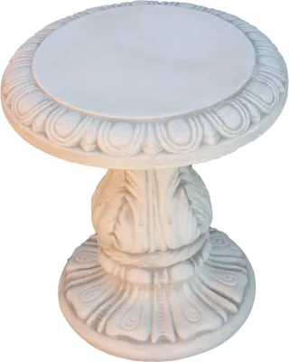 Produktbild von Stein Hocker aus Steinguss für den Garten oder Innenbereich, Frostfest Witterungsbeständig und Neu, 47cm Höhe, 42cm Breite, 42cm Tiefe, ca 44kg, ST-205004