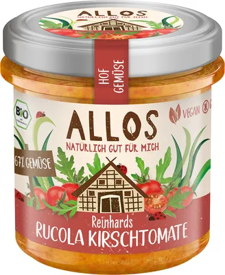 Zdjęcie produktu dla Allos 384212, Pasztet warzywny, 135 g, Niemcy, 864 kcal, 208 kJ, 16,2 g