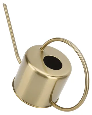 Gießkanne mit langem Ausguss, 1300 ml, Edelstahl/Messing, Retro