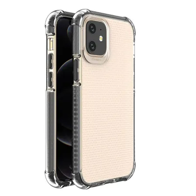 Zdjęcie produktu dla Spring Armor Żelowy Elastyczny Pancerny Pokrowiec Z Kolorową Ramką Do Iphone 12 Mini Czarny