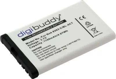 Produktbild von digibuddy Akku kompatibel zu Nokia 6303 classic/6730 classic/5220xm (BL-5CT) Li-Ion