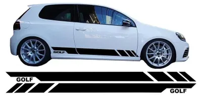Produktbild von Seitenaufkleber Aufkleber Vinyl Schwarz für VW Golf 5 6 7 V VI VII 2003+.