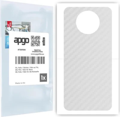 Produktbild von apgo Rückseite Schutzfolie für Xiaomi Redmi Note 9 5G -  Hinten Schutzfolie Carbon Transparent (durchsichtig), Rückseite Folie schützt vor Kratzern und Fingerabdrücken