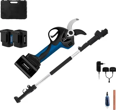 Zdjęcie produktu dla Akumulatorowy elektryczny sekator ogrodowy, 6 godzin pracy, ergonomiczna konstrukcja, z tyczką