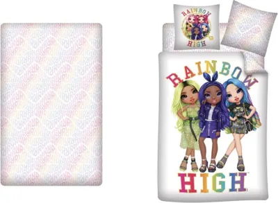 Produktbild von Rainbow High Bettwäsche-Set – 140 x 200 cm – 63 x 63 cm – Polyester