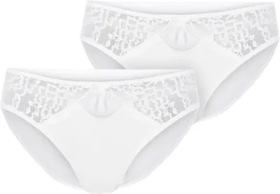 Image de Slip taille basse pour femme Merry Style MSGAB17 (blanc (lot de 2), 38 (taille du fabricant : M))