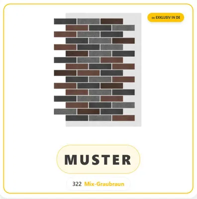 AMK Muster-Paneel 322 Mix graubraun – Marmorgranulat-Oberfläche in Originalgröße