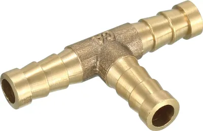 Image de Raccord Laiton 8mm Raccord Cannelé de Tuyau 3 Voies Connecteur T Air Eau Gaz Carburant