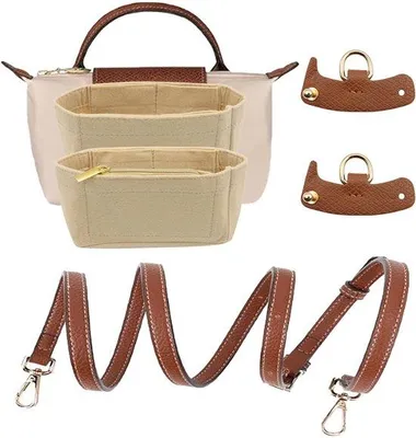 Produktbild von 5-teiliger Leder-Schultergurt mit verstellbarer Länge, Mini-Taschenorganizer für kleine Taschen