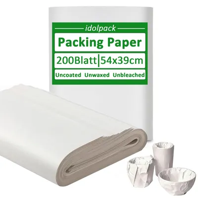 Packpapier 200 Blatt, 54x39 cm, Umzugsverpackung, Recyclingpapier