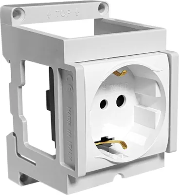 Produktbild von Einbausteckdose Schuko für Hutschiene DIN IP20 Marlanvil 0239