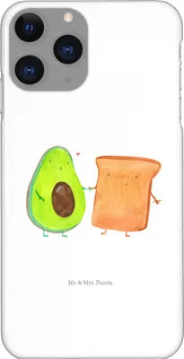 Produktbild von Mr. & Mrs. Panda Iphone 11 Pro Handyhülle Avocado Toast - Weiß - Geschenk, Hochzeit, Freundin, Toastbrot, Premium Kunststoff, Handy Case