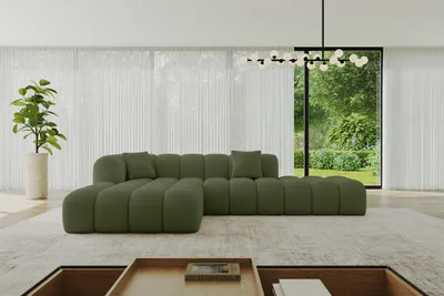 Produktbild von ALTDECOR Ecksofa in L-Form OLEA-L2 - 289x176x71 cm Grün - Corner Sofa Bett Eckcouch Couch Wohnlandschaft Cauchsofa