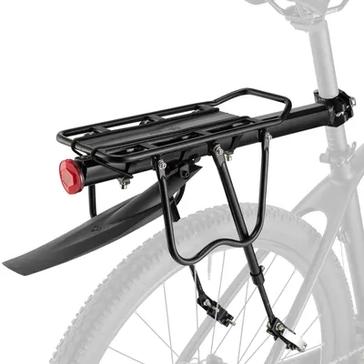 Produktbild von Fahrradgepäckträger, Mountainbike-Gepäckträger, Schnellverschluss mit Reflektor, 24–29 Zoll, mit/ohne Schutzblech, Aluminiumlegierung