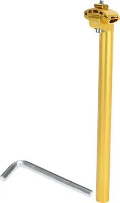 Produktbild von Fahrradsattelstš¹tze 25,4x350mm Fahrradsattelstš¹tze Sattelrohr Aluminiumlegierung Goldton Extra lang Einstellbarer Winkel