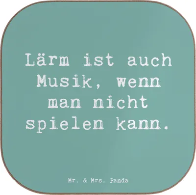 Produktbild von Mr. & Mrs. Panda Untersetzer für Gläser Spruch Schlagzeug Lärm - Meeresbrise - Geschenk, gläseruntersetzer, Percussion, Band, Lernen, Musiker, Musik, Tischuntersetzer