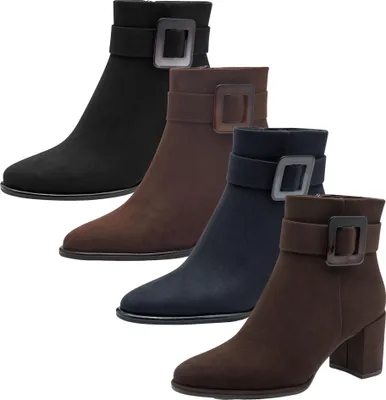 Produktbild von MARCO TOZZI Damen Stiefelette Textil schöne Schnalle und Blockabsatz 2-25338-43, Größe:41 EU, Farbe:Mehrfarbig