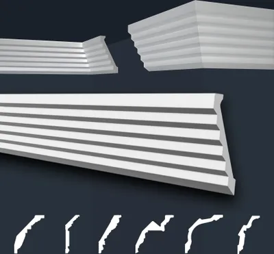 Produktbild von Marbet Deckenleisten weiß Sparpaket aus Styropor EPS - Stuckleisten gemustert, im traditionellen Design - (2 Meter B-37) Stuck Eckleiste Winkelleiste Wand