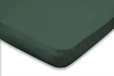 Produktbild von Eleganzzz Topper-Spannbetttuch Jersey Stretch – Grün  – 80/90x190/200  – weich & dehnbar