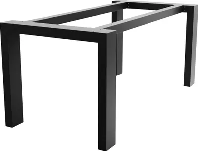Produktbild von MetaloPro Extreme - Stabile Metall Tischbeine, Schwarz Tischkufen/Tischgestell für Esstisch, Schreibtisch Möbelfüße Beine, Trapez Form, Schwerlast Design für Wohnzimmer und Büro – 160x80x72 cm