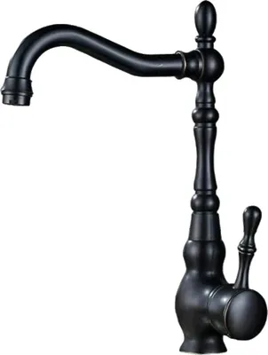 Produktbild von Messing-Waschtischarmatur, Einhebel, 360-Grad-Drehung, Schwarz