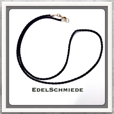 Produktbild von Seidenkordel schwarz 925/- Verschluß 45 cm Halskette