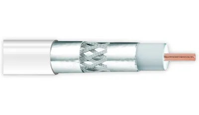 Obrázok produktu pre ANKASAT Koaxiálny kábel, 100 m, biely, 6,8 mm, CU, 120 dB