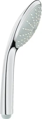 A close-up studio shot of a shower head.