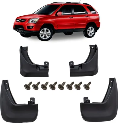 Produktbild von Schmutzfänger 4er-Set mit Befestigungssatz passend für KIA SPORTAGE II JE 2008-2010 FACELIFT