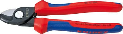 Zdjęcie produktu dla Knipex 95 12 165, Ręczny obcinacz do kabli, Niebieski, Czerwony, Stal, Czarny, Niebieski, Czerwony, Stal nierdzewna, 1,5 cm, REACH