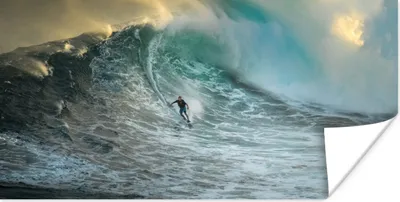 Produktbild von MuchoWow® Poster Surfer auf großen Wellen 150x75 cm - ohne Rahmen