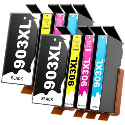 Produktbild von 8er 903XL Multipack Druckerpatronen Kompatibel für HP 903XL Officejet 6950 6962 Pro 6960 6968 6970 6971 6961 6974 6963 6975 6964 All-in-One (8er-Pack)