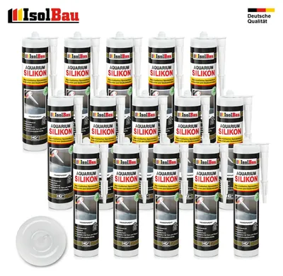Isolbau Aquarium Silikon 15 x 300 ml Transparent Glassilikon dauerelastisch