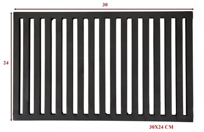 Image de Grille de cheminée acier 30x24 cm, épaisseur 16 mm – pour cendres, bois et four.