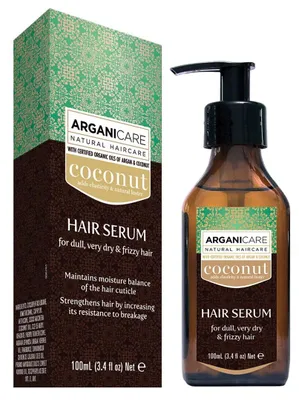 Obrázek produktu pro ArganiCare, kokosové sérum na vlasy, posilující a vyživující, 100 ml