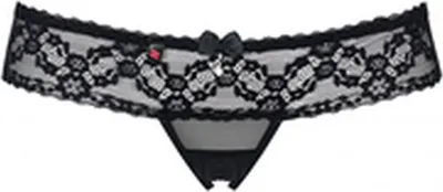 Produktbild von Obsessive 837-THC-1 L/XL, Unterhosen, Stringtanga-Höschen, Weiblich, Schwarz, Einfarbig, L/XL
